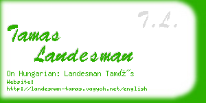 tamas landesman business card